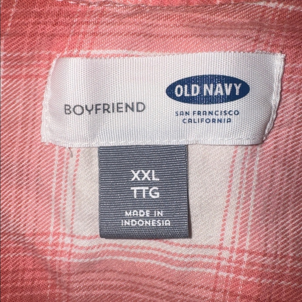 Women’s Old Navy Flannel Button‎ Down Shirt Boyfriend Fit - Picture 5 of 5